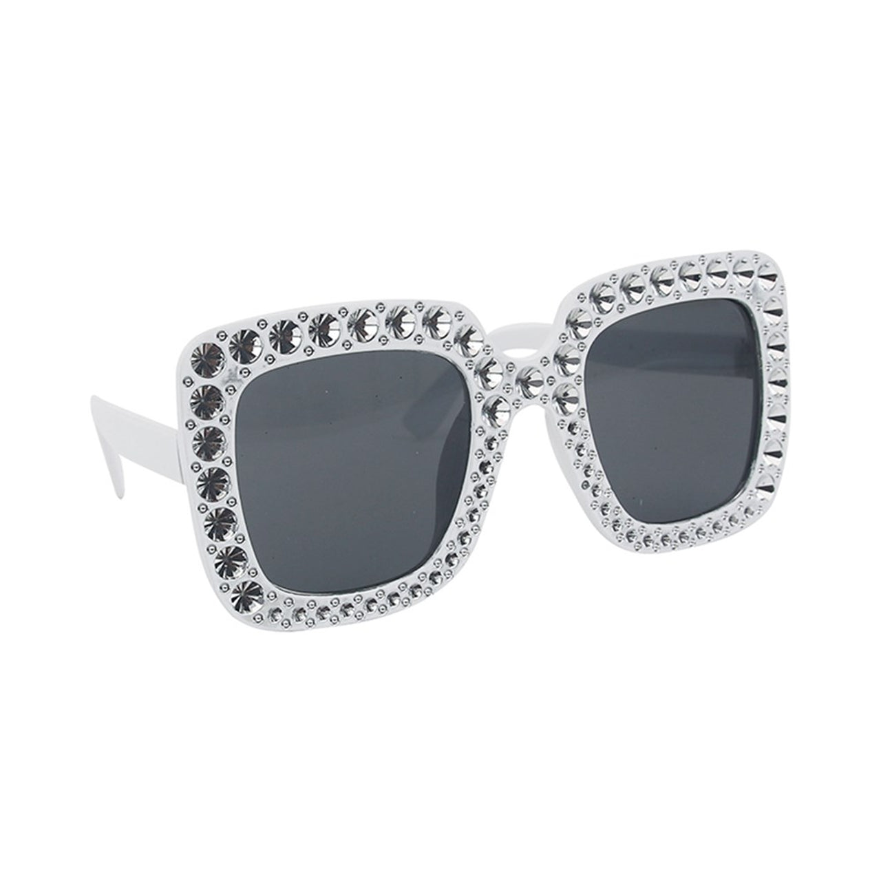 Party Glasses - Bling Square White