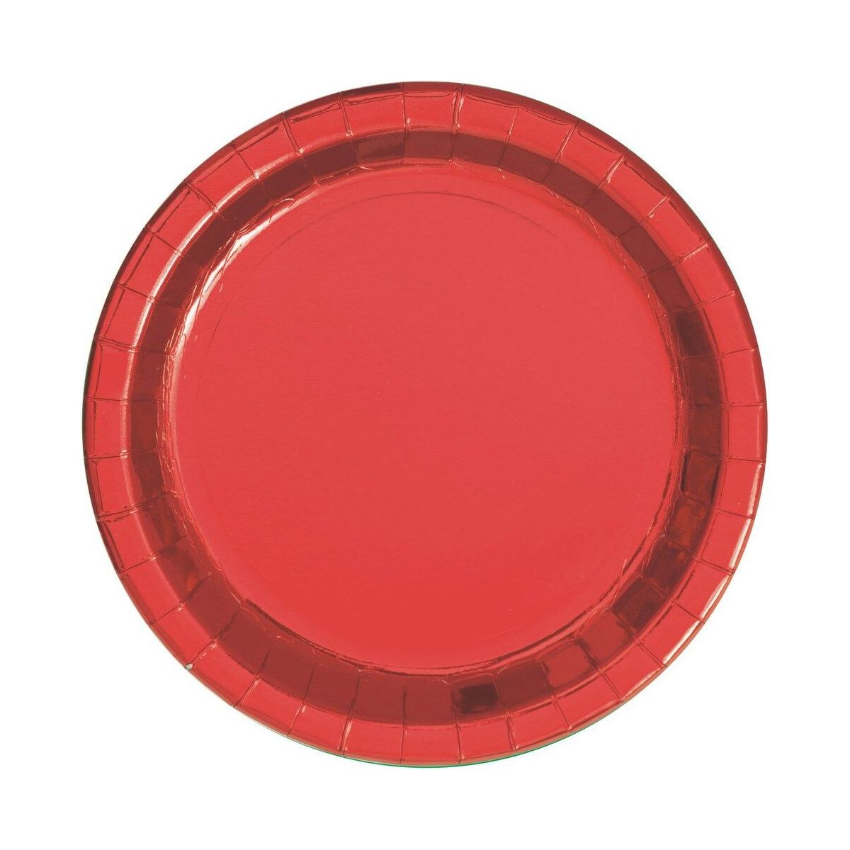 Foil Paper Dinner Plates - Red