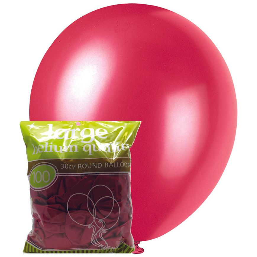 Metallic Latex Balloons - Pink