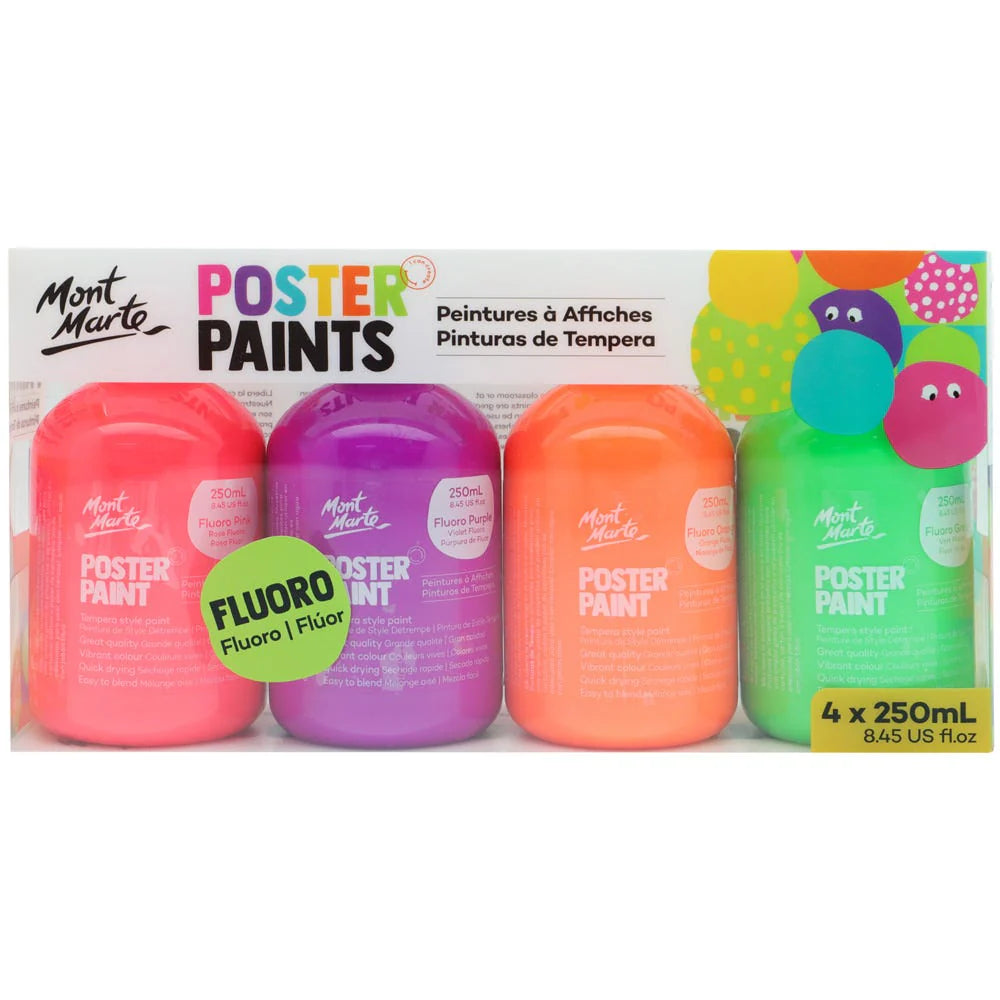 Mont Marte Poster Paint - Fluro ONLINE PRICE ONLY