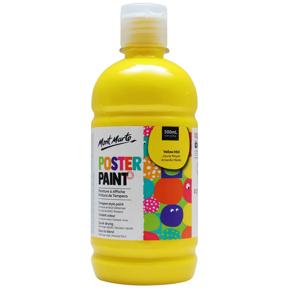 Mont Marte Poster Paint - Yellow Mid