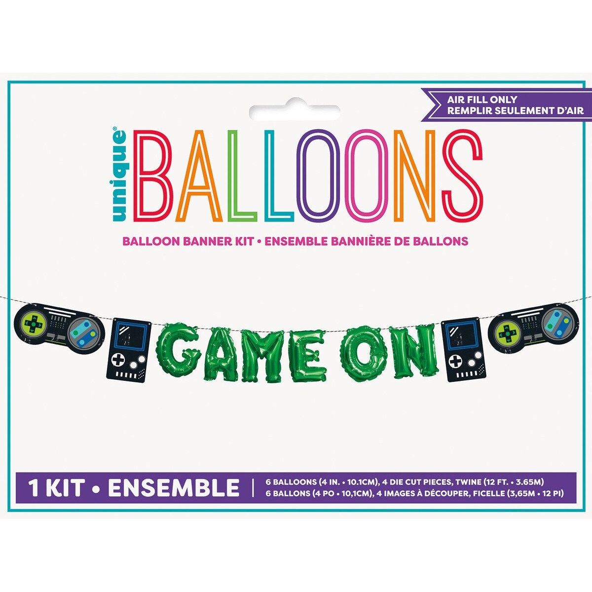 Gamer Birthday - Balloon Banner Kit