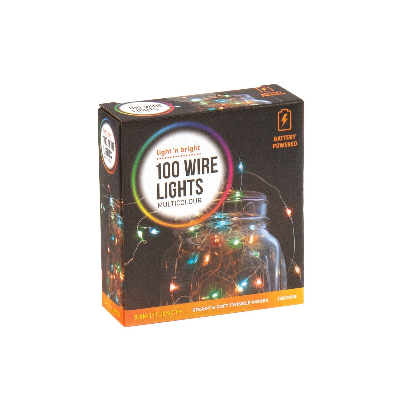 Christmas Copper Wire Soft Twinkle Lights - Multicoloured