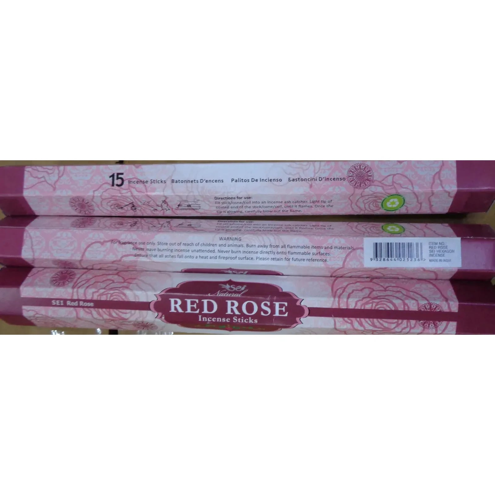 Hem Hexagon Incense - Red Rose