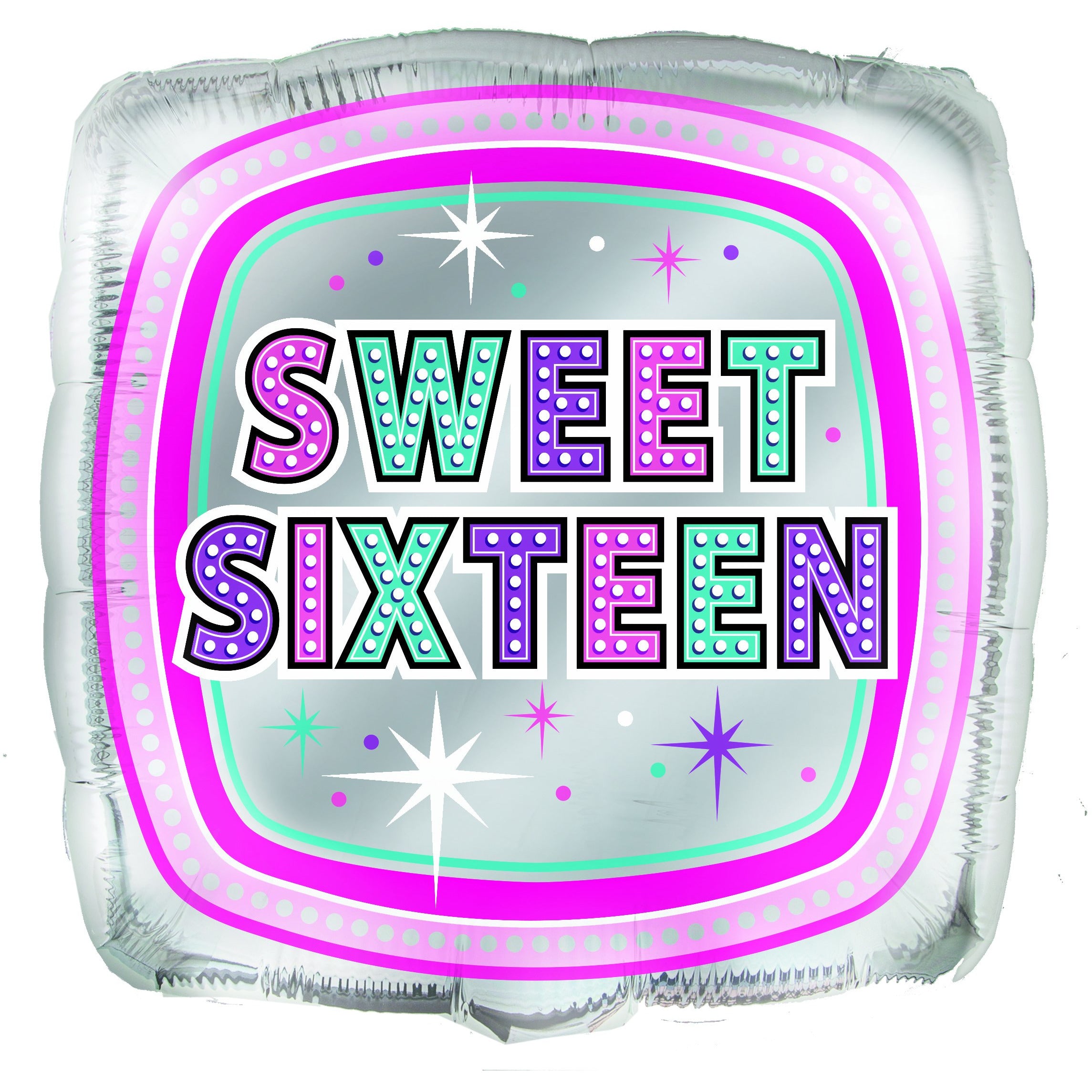 Sweet Sixteen 45cm Square Foil Balloon Default Title