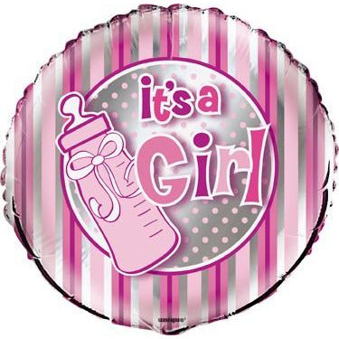 Its A Girl Bottle 45cm (18) Foil Balloon Packaged