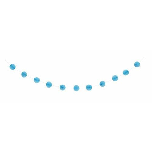 Honeycomb Ball Garland 2.13m Powder Blue Default Title