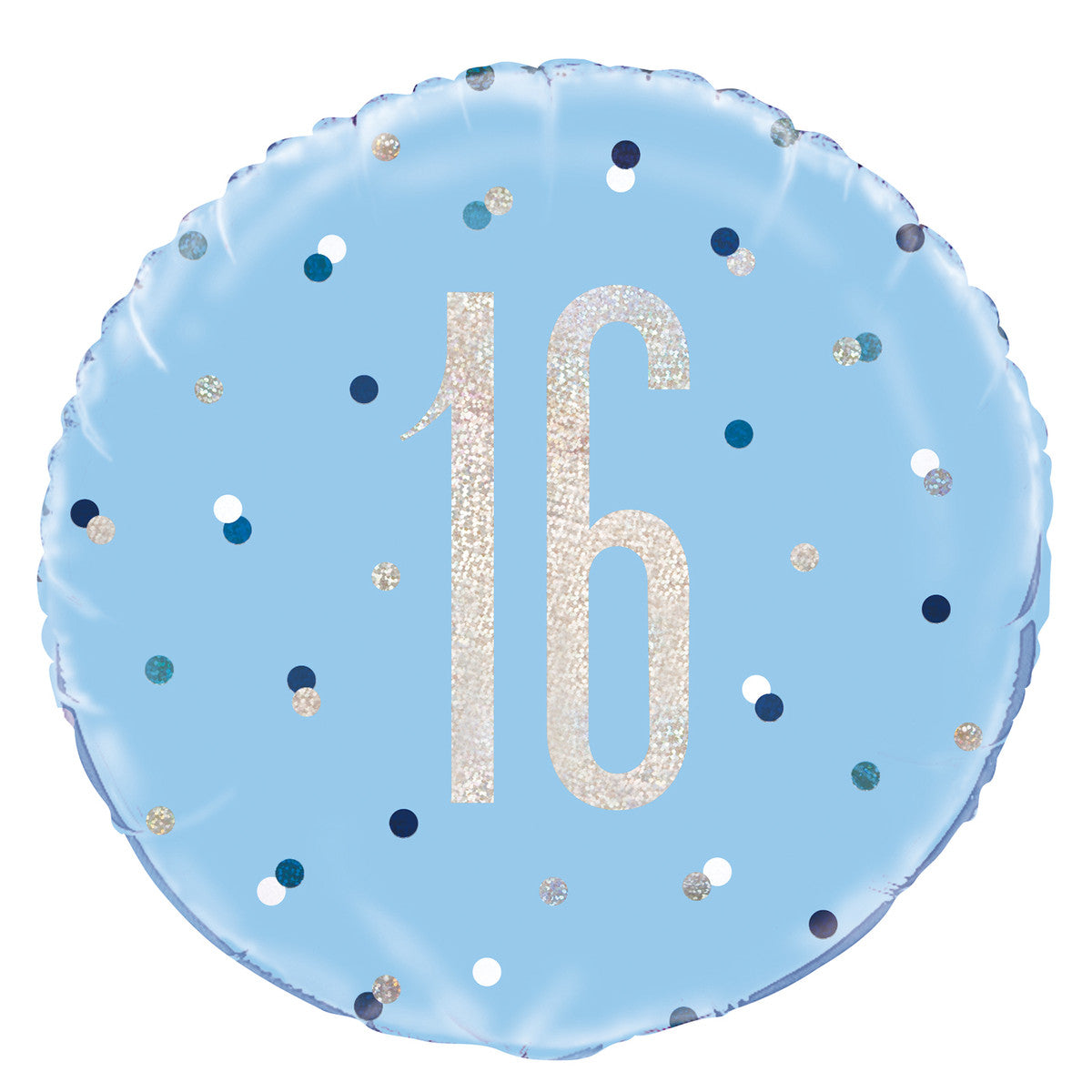 Blue 16th Foil Balloon 45cm - Dollars and Sense