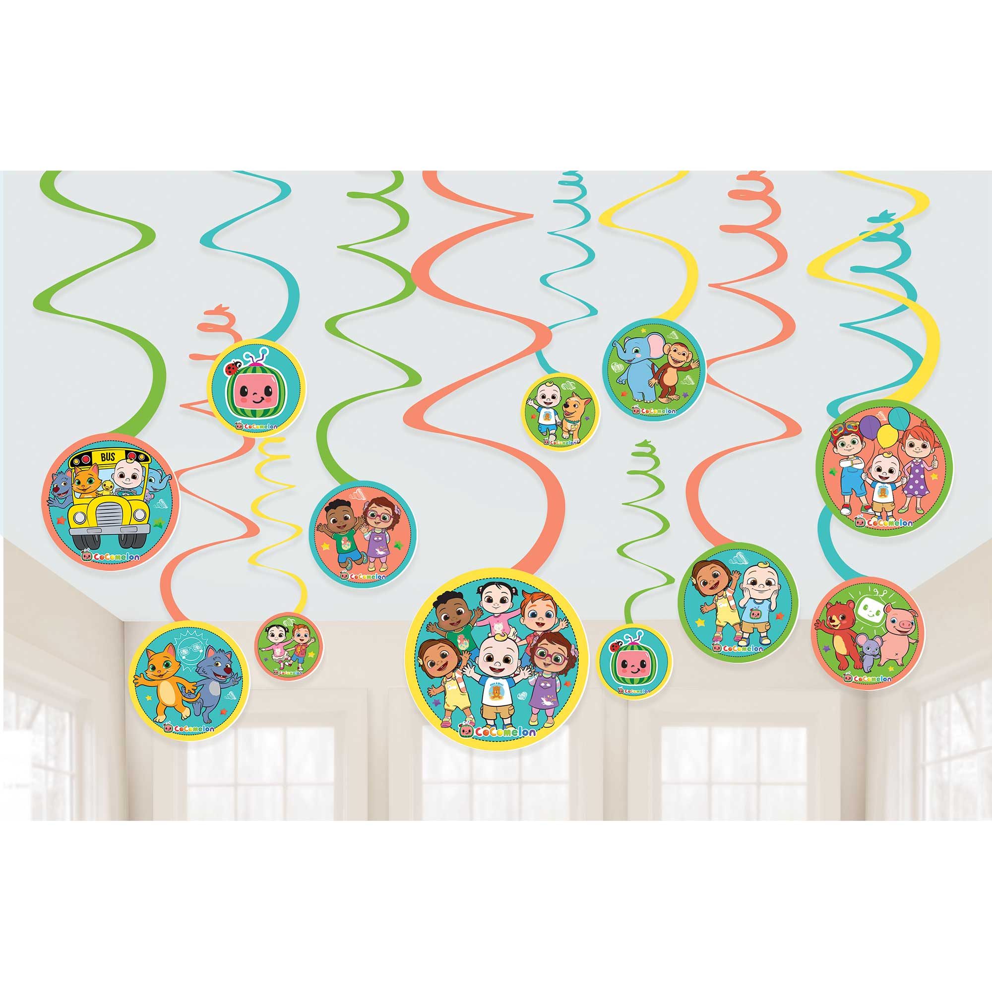 Cocomelon Spiral Decorations Value Pack - 12 Pack Default Title