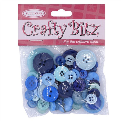 Craft Buttons Dark Blue - Dollars and Sense