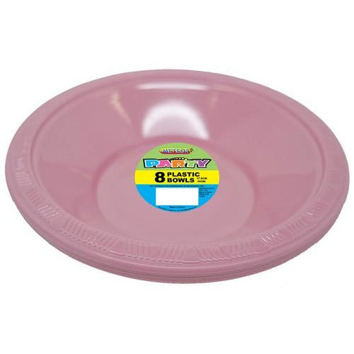 Lovely Pink 8 x 18cm Plastic Bowls Default Title