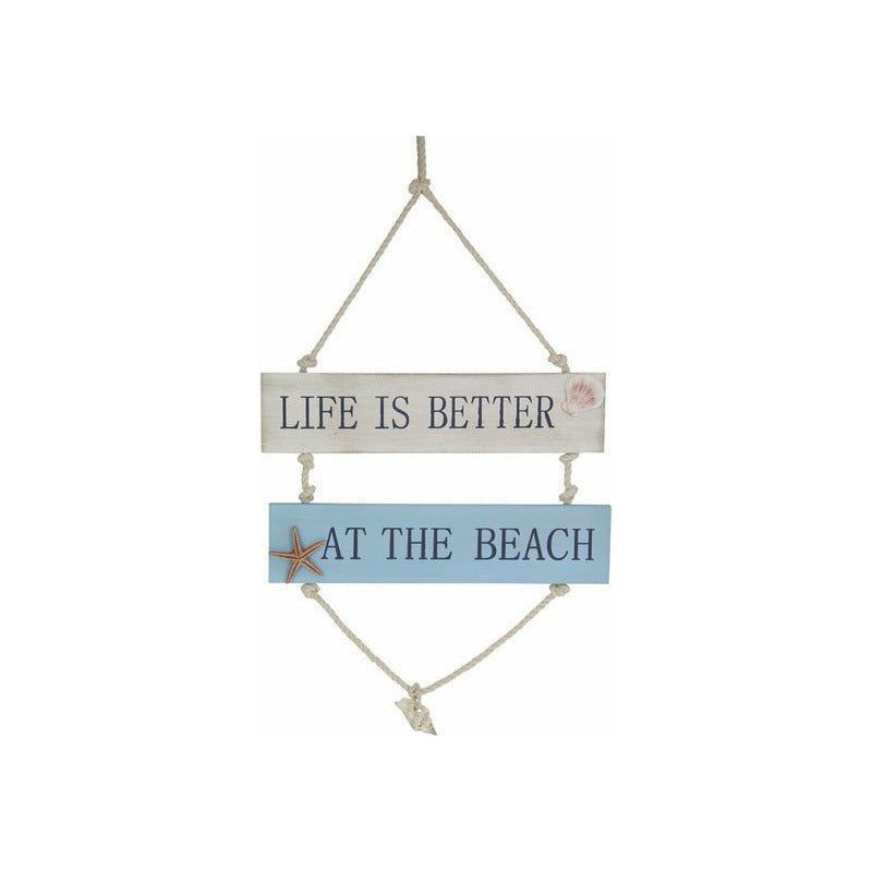 Hanging MDF Life is Better at the Beach Sign - 53cm 1 Piece - Dollars and Sense