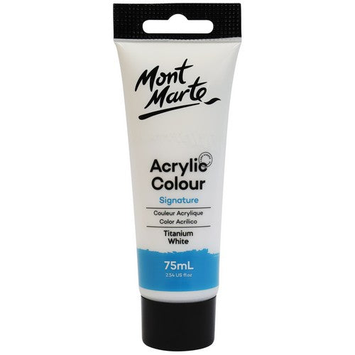 Mont Marte Signature Acrylic Paint - Titanium White 75ml 1 Piece Default Title