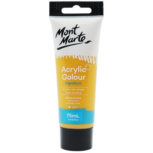 Mont Marte Signature Acrylic Paint - Yellow Ochre 75ml 1 Piece Default Title