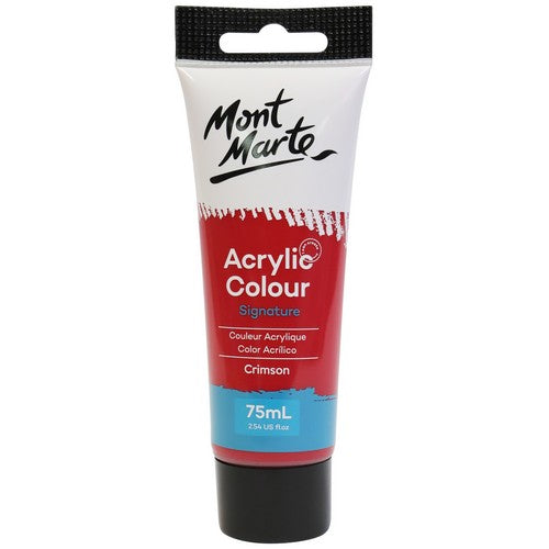 Mont Marte Signature Acrylic Paint - Crimson 75ml 1 Piece Default Title