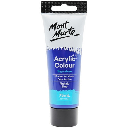 Mont Marte Signature Acrylic Paint - Phthalo Blue 75ml 1 Piece Default Title