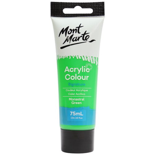 Mont Marte Signature Acrylic Paint - Monastral Green 75ml 1 Piece Default Title