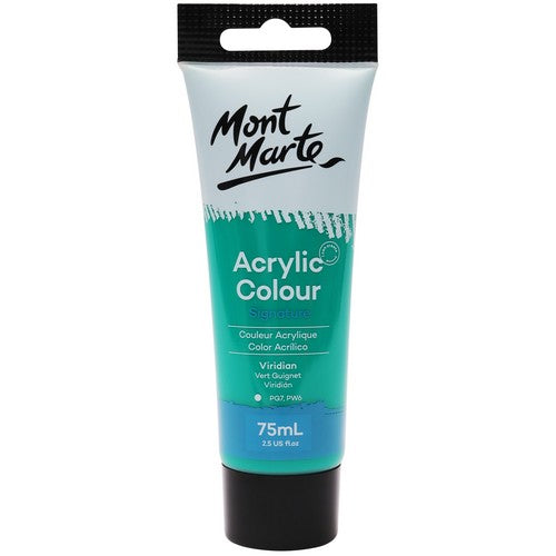 Mont Marte Signature Acrylic Paint - Viridian 75ml 1 Piece Default Title