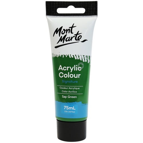 Mont Marte Signature Acrylic Paint - Sap Green 75ml 1 Piece Default Title