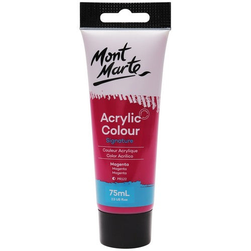 Mont Marte Signature Acrylic Paint - Magenta 75ml 1 Piece Default Title