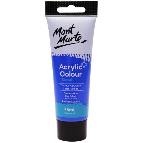 Mont Marte Signature Acrylic Paint - Cobalt Blue 75ml 1 Piece Default Title