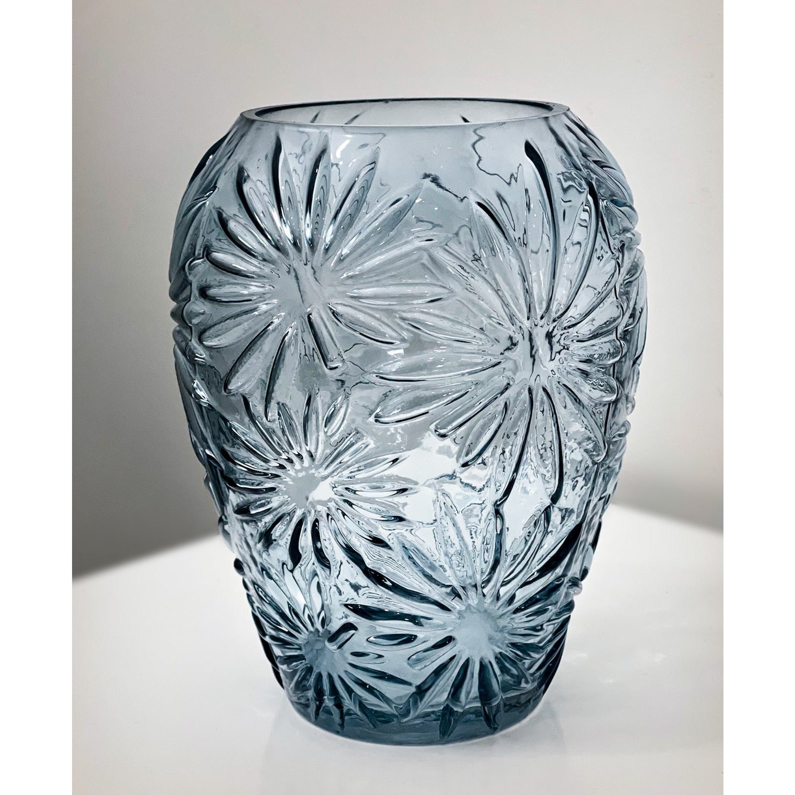 Glass Vase with Flower Design - Dollars and Sense