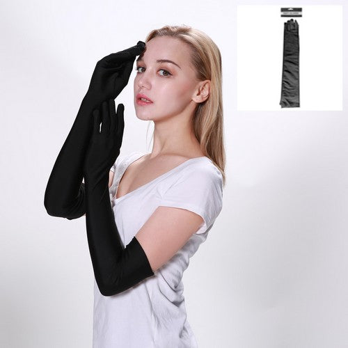 Party Long Gloves Black - 1 Pair - Dollars and Sense