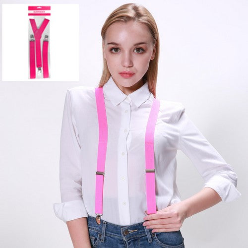 Party Suspenders Pink - 1 Pair - Dollars and Sense