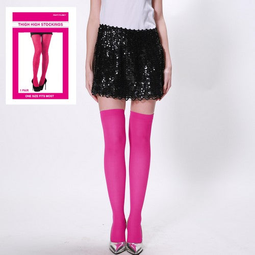 Thigh High Stockings Pink - 1 Pair - Dollars and Sense