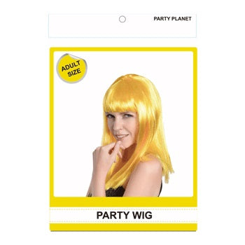 Party Wig Yellow Long - 1 Piece - Dollars and Sense