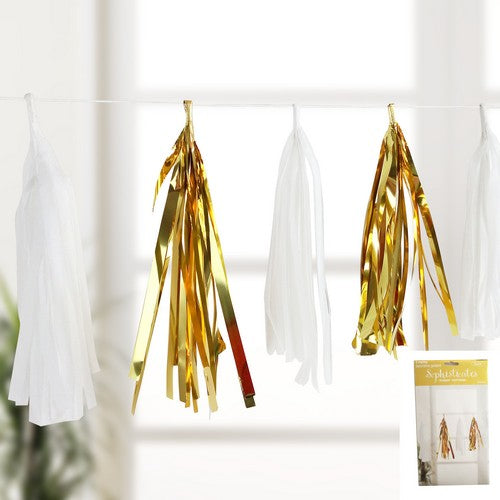 Paper Garland Metallic Gold - 3m 1 Piece - Dollars and Sense