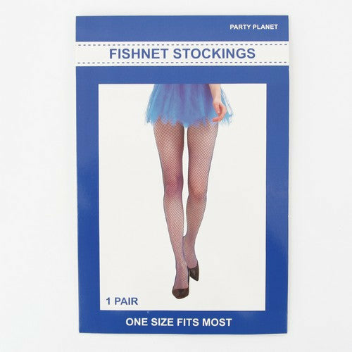 Fishnet Stockings Blue - 1 Pair - Dollars and Sense