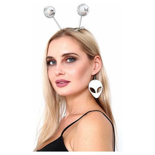 Alien Antenna Hair Clips Silver - 1 Piece - Dollars and Sense